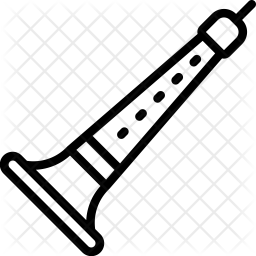 256x256 Clarinet Icon Of Line Style