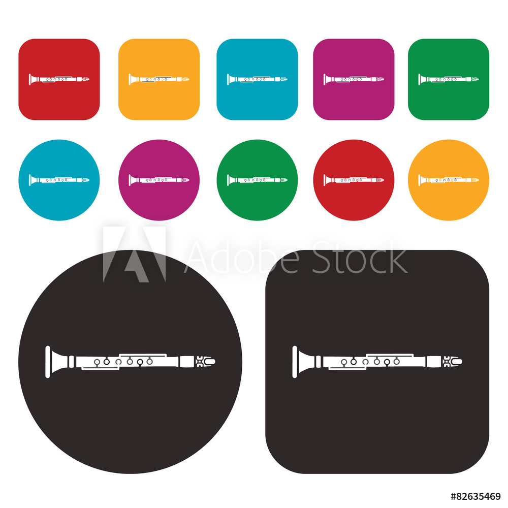 1000x1000 Fotografie, Obraz Music Icon Clarinet Icon Posters Cz