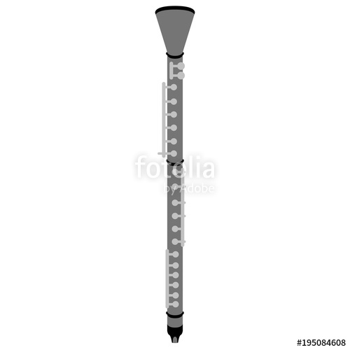500x500 Isolated Clarinet Icon Musical Instrument Stock Image