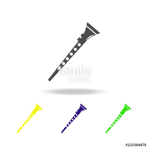 500x500 Clarinet Multicolored Icons Element Of Music Icon Signs