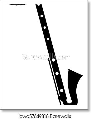 292x382 Bass Clarinet Icon, Art Print Barewalls Posters Prints