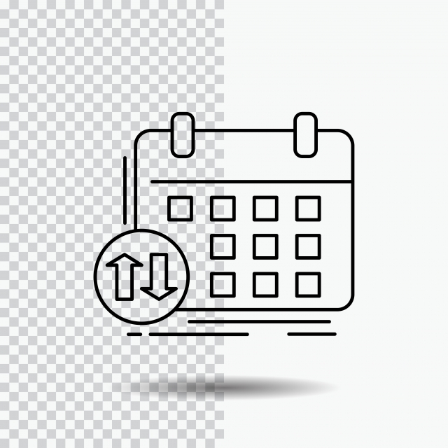 640x640 Schedule,classes,timetable,appointment,event Line Icon On Tr