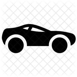 256x256 Classic Car Icon Of Glyph Style