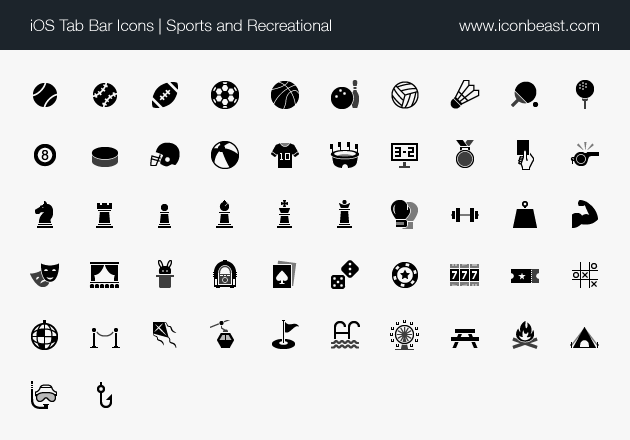 Sports And Recreational Ios Tab Bar Icons 630x440 Sports And Recreational Ios Tab Bar Icons