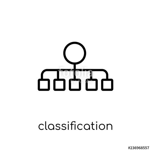 500x500 Classification Icon Trendy Modern Flat Linear Vector