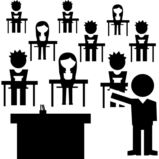 512x512 Classroom With Students Group And The Teacher Icons Free Download