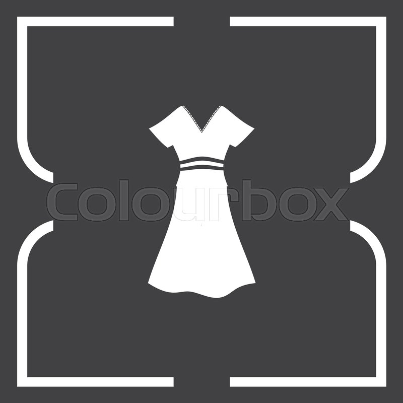 800x800 Woman Dress Vector Icon Classy Female Stock Vector Colourbox