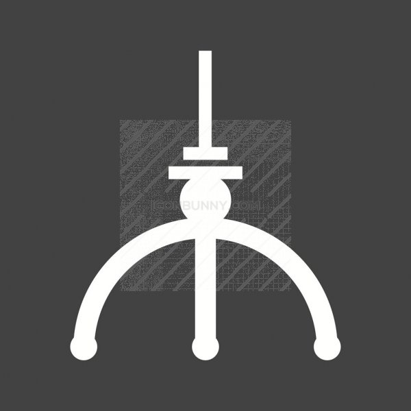 600x600 Claw Machine Glyph Inverted Icon