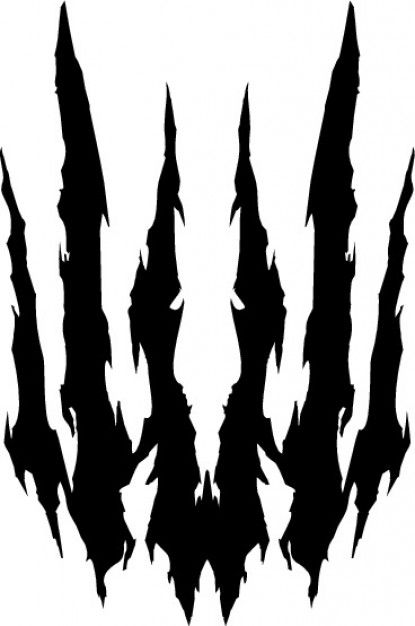 415x626 Claw Rip Wild Icon Vector Silhouette Cut Free Vector