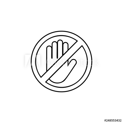 500x500 Ban, Forbiddance Hand, Arm, Fist, Mitt, Paw, Claw Icon Simple