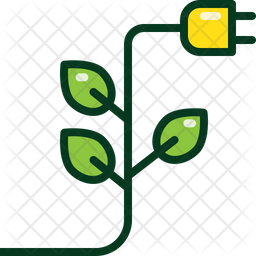 256x256 Green Energy Icon Of Colored Outline Style