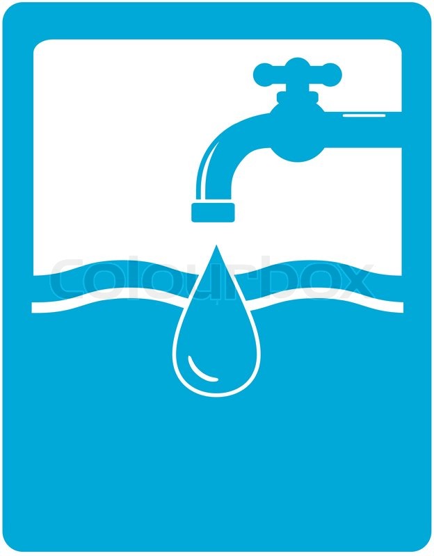 624x800 Drinking Water Symbol With Faucet, Tap Stock Vector Colourbox