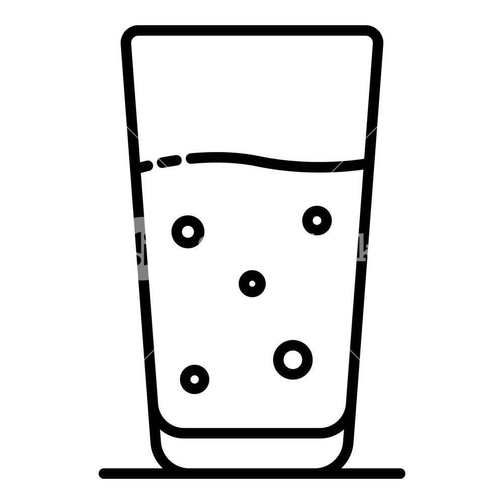 1000x1000 Glass Of Clean Water Icon Outline Glass Of Clean Water Vector