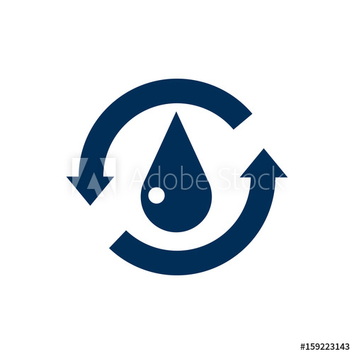 500x500 Isolated Water Icon Symbol On Clean Background Vector Treatment