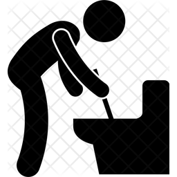 256x256 Toilet Cleaning Icon Of Glyph Style