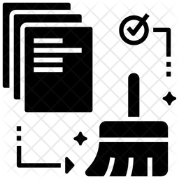 256x256 Data Cleaning Icon Of Glyph Style