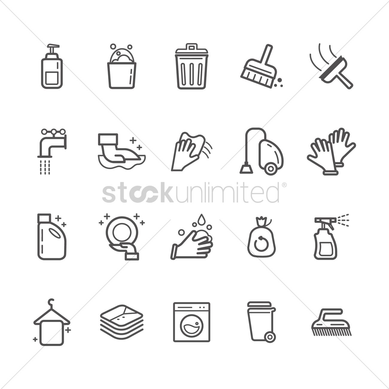 1300x1300 Cleaning Products And Icons Vector Image