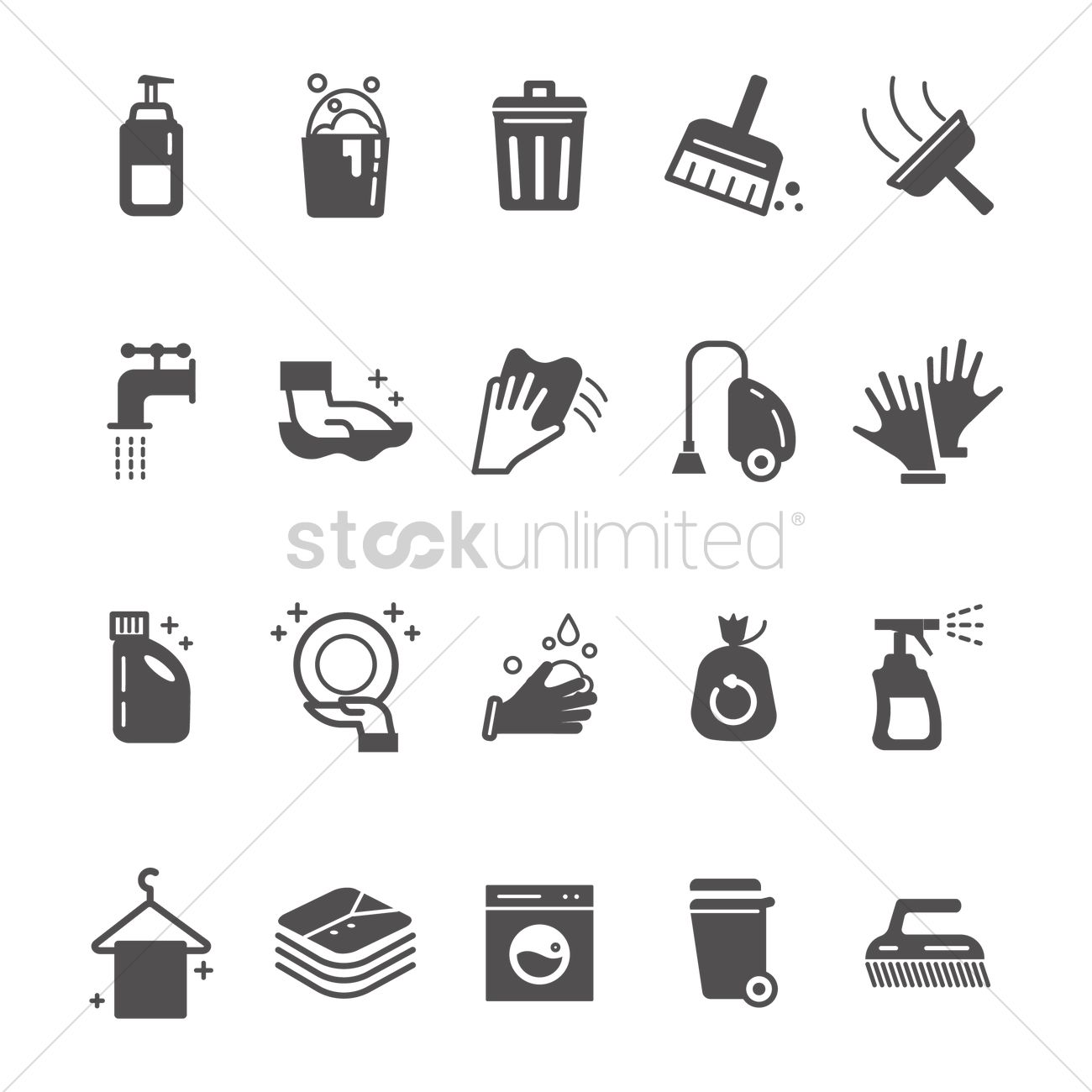 1300x1300 Cleaning Products And Icons Vector Image