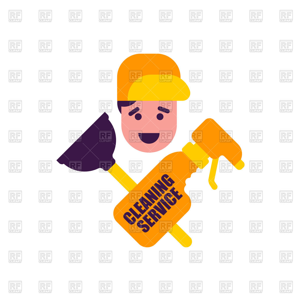 1200x1200 Cleaning Service Icon Rubber Plunger And Cleaning Agent Vector