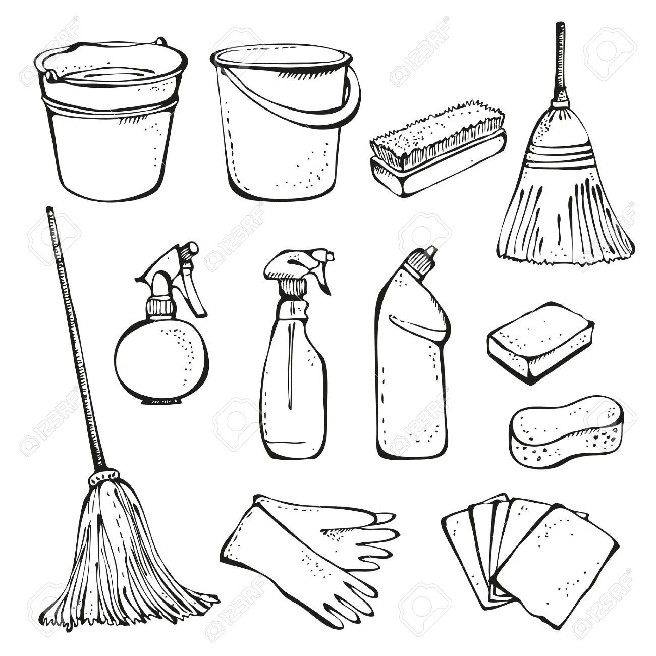 1300x1300 Coloring Pages Kids Cleaning Icons, Art Icon