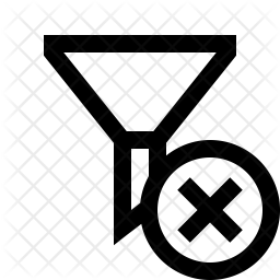 256x256 Clear Filters Icon Of Line Style