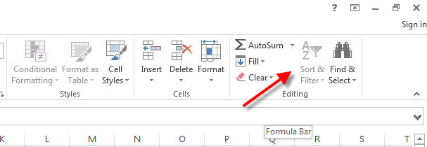 607x210 Excel Sort And Filter Icon Is Grayed Out