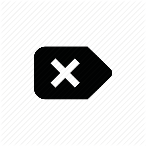 512x512 Clear, Delete, Destroy, Kill, Label, Remove, Tag Icon