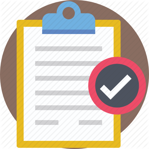 512x512 Checked, Clipboard, Document, Record Clearance, Verified Icon