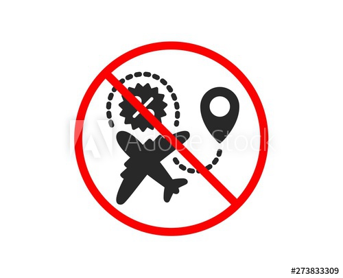 500x405 No Or Stop Flight Sale Icon Shopping Discount Sign Clearance