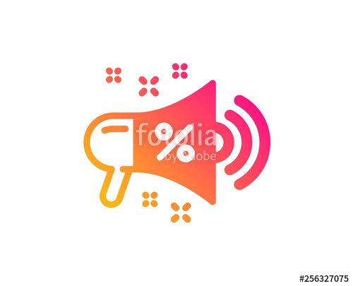 500x405 Sale Megaphone Icon Discount Shopping Sign Clearance Symbol