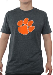 213x300 Clemson Tigers Mens Grey Slimmer Fit Icon Logo T Shirt Clemson