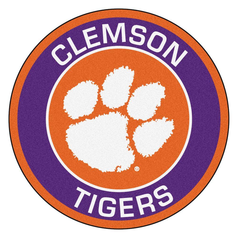 1000x1000 Fanmats Ncaa Clemson University Purple Ft X Ft Round Area