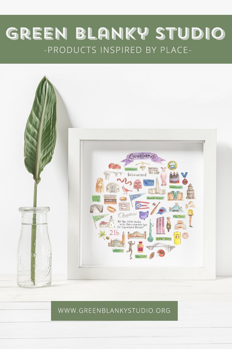 800x1200 Cleveland Icon Watercolor In Homegrown Magic Watercolor