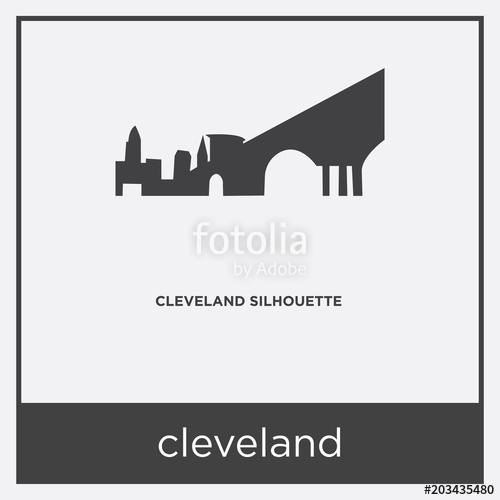 500x500 Cleveland Icon Isolated On White Background Stock Image