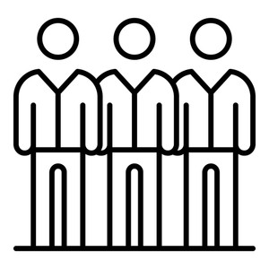 300x300 Corporate People Group Icon Outline Corporate People Group Vector