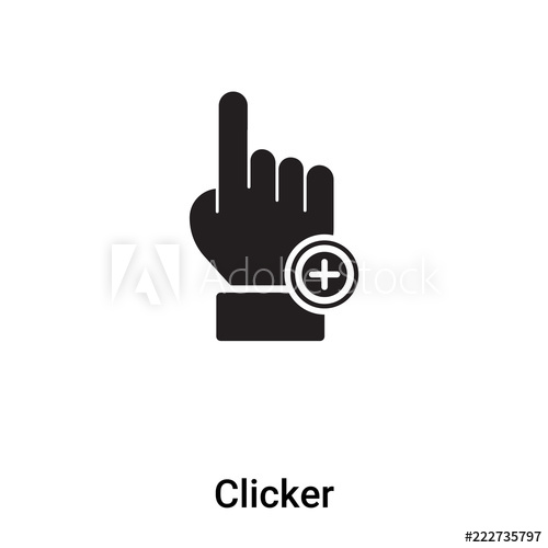 Clicker Icon Vector Isolated On White Background, Logo Concept 500x500 Clicker Icon Vector Isolated On White Background, Logo Concept
