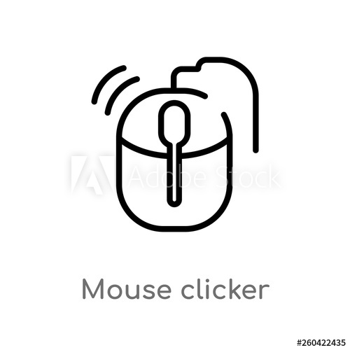 Outline Mouse Clicker Vector Icon Isolated Black Simple Line 500x500 Outline Mouse Clicker Vector Icon Isolated Black Simple Line