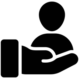 256x256 Client Care Icon Of Glyph Style