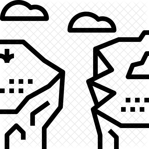 512x512 Cliff Icon Of Line Style