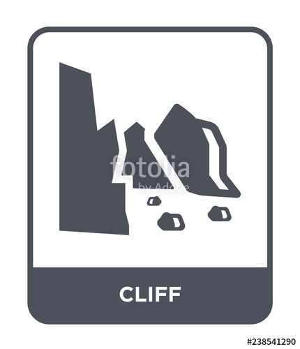 430x500 Cliff Icon Vector Stock Image And Royalty Free Vector