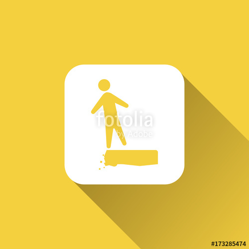 500x500 Flat Man On The Cliff Icon Stock Image And Royalty Free Vector