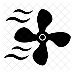 256x256 Cooler, Climate, Control, Wind, Air, Motion Icon Of Glyph Style