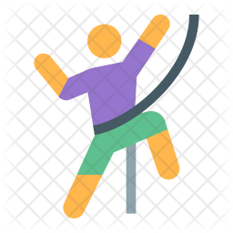 256x256 Climbing Icon Of Flat Style