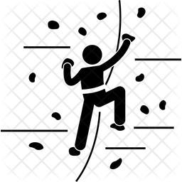 256x256 Climbing Icon Of Glyph Style