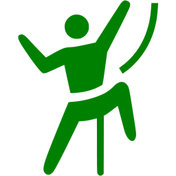 256x256 Green Climbing Icon