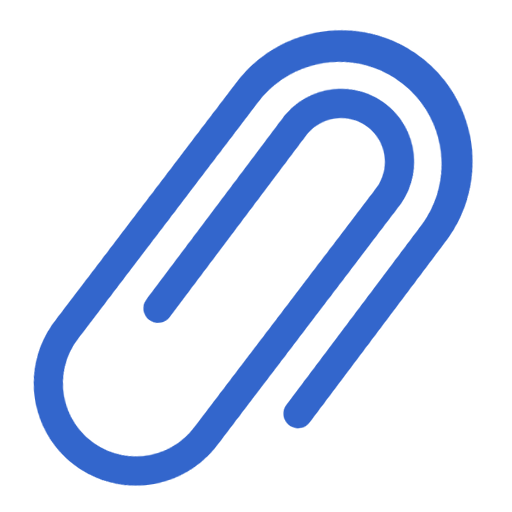 512x512 Blue Paper Clip Icon
