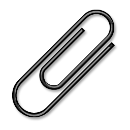 256x256 Paper Clip Black Icon
