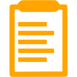 256x256 Orange Clipboard Icon