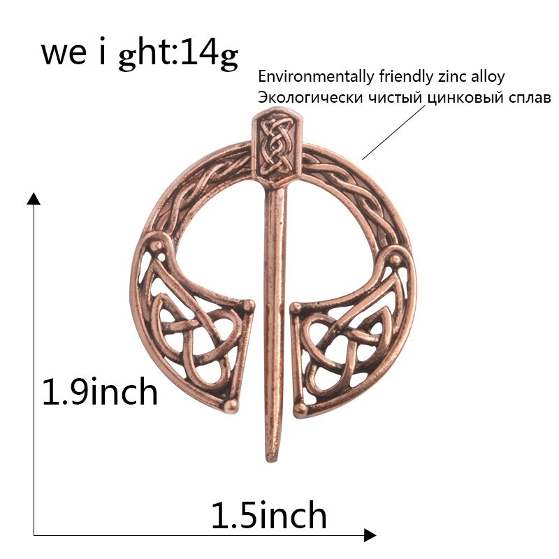 800x800 Viking Brass Hollow Buckle Brooch Cloak Cloak Button Icon Enamel