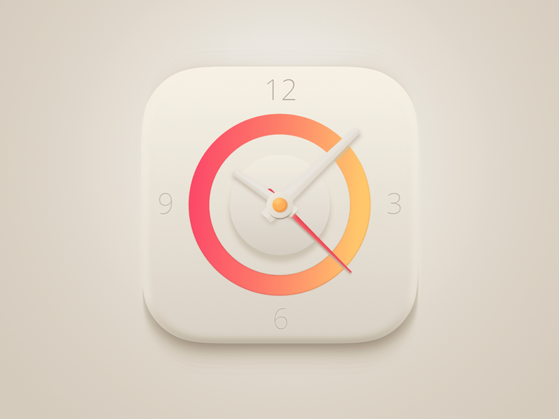 800x600 Clock App Icon Sketch Freebie